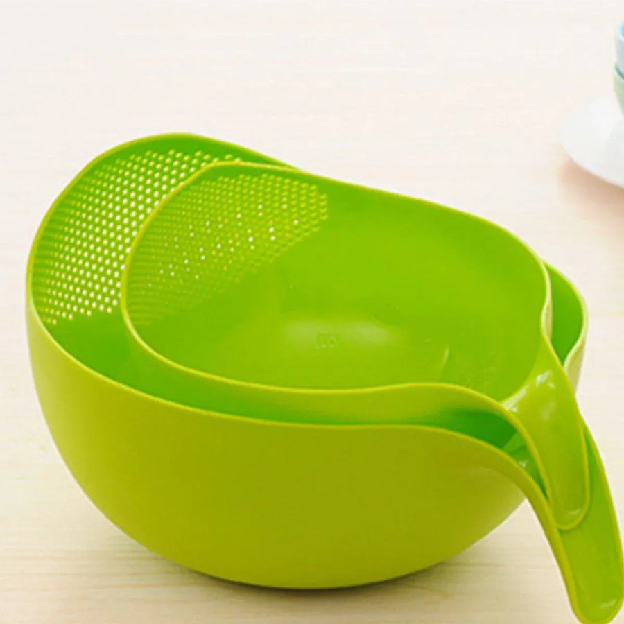 4pcs Multifunctional Plastic Rice Drainage Basket Vegetable Washing Basin Sieve