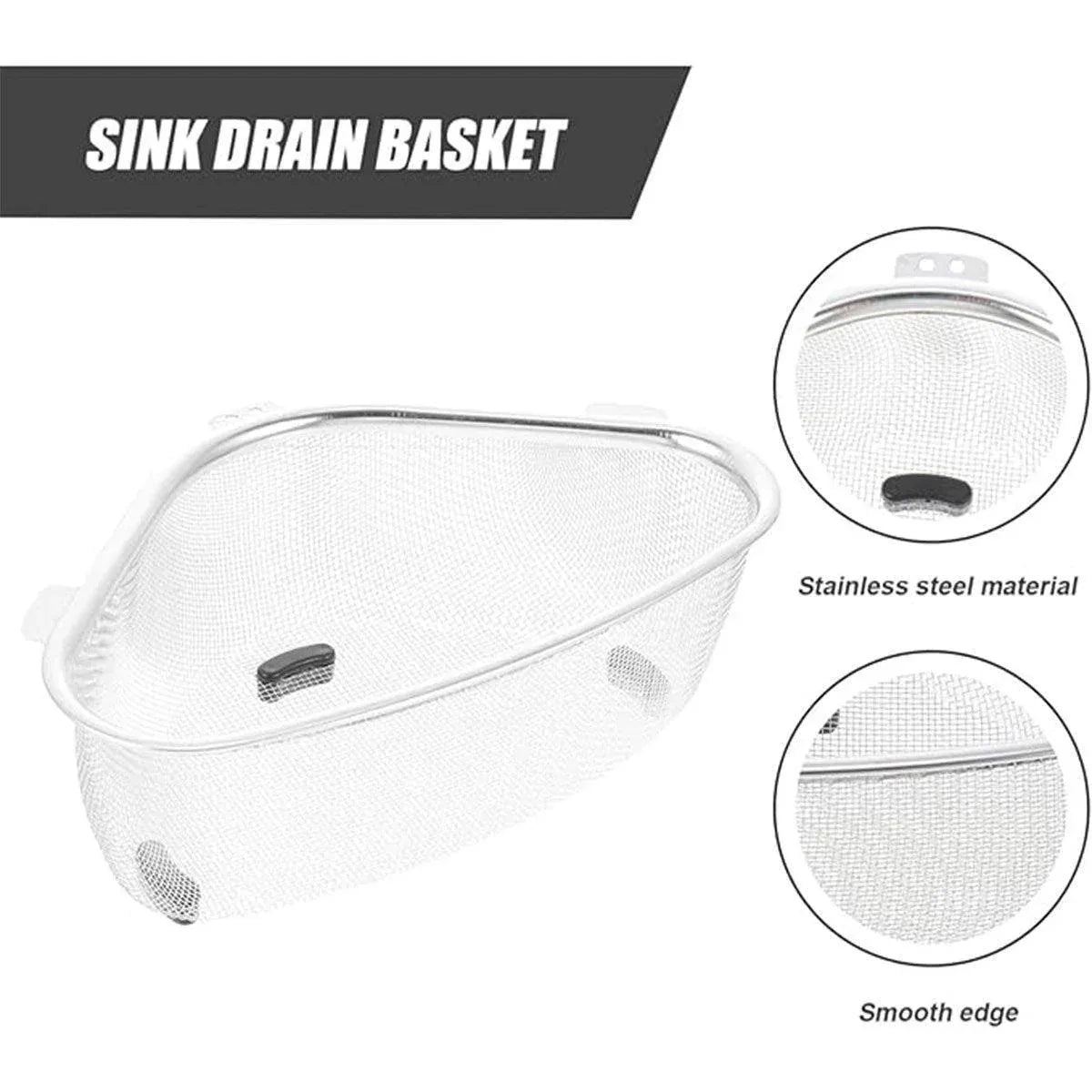 Triangle Sink Strainer Basket Household Kitchen Shelf Leftover Draining Rack