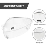 Triangle Sink Strainer Basket Household Kitchen Shelf Leftover Draining Rack - Low Angle