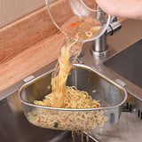 Triangle Sink Strainer Basket Household Kitchen Shelf Leftover Draining Rack - Extra Image