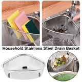 Triangle Sink Strainer Basket Household Kitchen Shelf Leftover Draining Rack - Extra Image