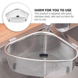 Triangle Sink Strainer Basket Household Kitchen Shelf Leftover Draining Rack - Top-Down View
