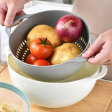8pcs Plastic Basin Set Drain Basket Washing Mixing Bowl Set Kitchen Baking Tools - Extra Image
