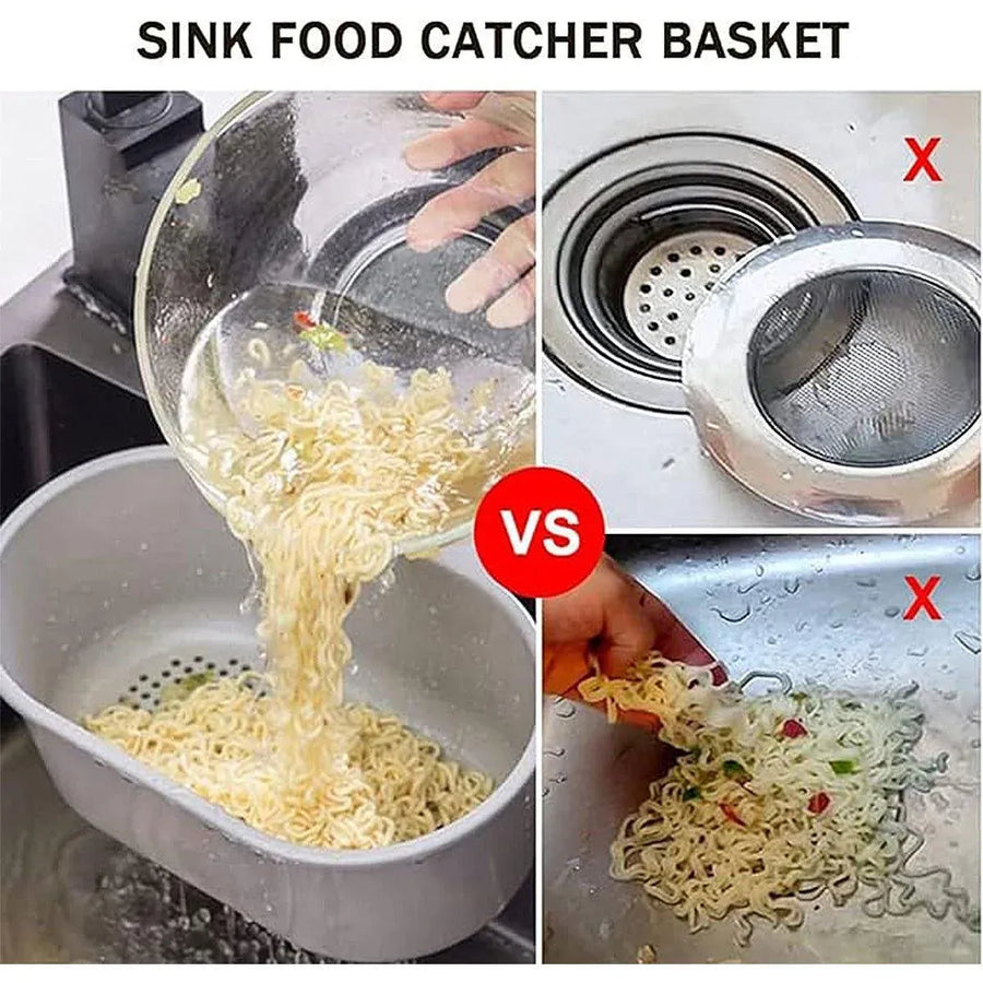 4PCS Multifunctional Sink Drain Basket Hangable Storage Organizer Kitchen Gadget - Beige