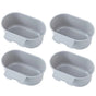 4PCS Multifunctional Sink Drain Basket Hangable Storage Organizer Kitchen Gadget - Grey