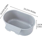 4PCS Multifunctional Sink Drain Basket Hangable Storage Organizer Kitchen Gadget - Grey