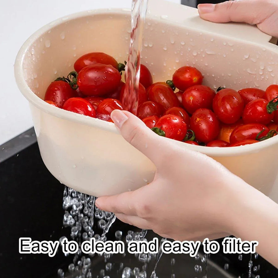 4PCS Multifunctional Sink Drain Basket Hangable Storage Organizer Kitchen Gadget - Grey