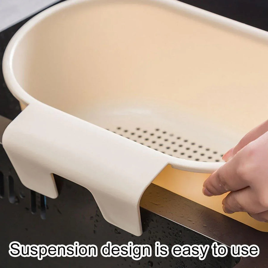 4PCS Multifunctional Sink Drain Basket Hangable Storage Organizer Kitchen Gadget - Grey