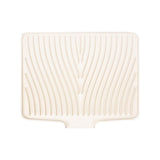 Silicone Dish Drying Mat Heat Resistant Draining Slope Pad for Kitchen Counter - Green - Rear View