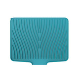 Silicone Dish Drying Mat Heat Resistant Draining Slope Pad for Kitchen Counter - Green