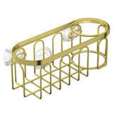 Punch Free Kitchen Sponge Brush Drain Rack Utensil Holder Suction Sink Storage - Front View