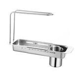 Retractable Kitchen Sink Draining Rack Water Filter Basket Storage Shelf Home - Grey