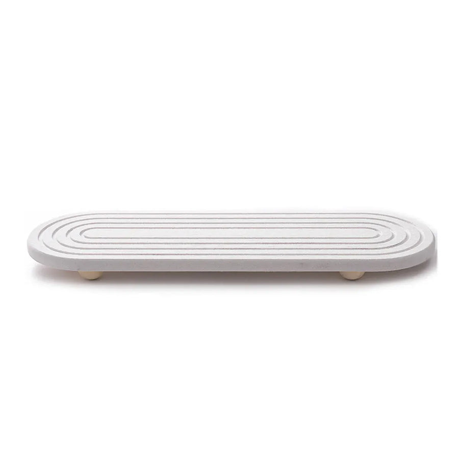 Nordic Diatomaceous Earth Tray Bathroom Sink Drying Mat 30x10cm - White