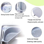 Triangle Sink Kitchen Storage Drain Basket Rack Shelf Holder Strainer Organizer - Grey