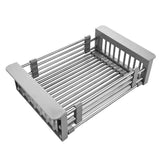 Stainless Steel Storage Sink Drain Basket Dish Drying Rack Kitchen Organizer Au - Front View