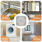 2Pc Square Drain Cover For Shower Drain Hair Catcher Flat Silicone Plug For Bath - 2PCS-White