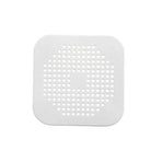 2Pc Square Drain Cover For Shower Drain Hair Catcher Flat Silicone Plug For Bath - 2PCS-White