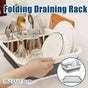 Kitchen Draining Rack Foldable Type Multi Functional Bowl Chopstick Drying Shelf
