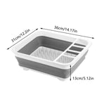 Kitchen Draining Rack Foldable Type Multi Functional Bowl Chopstick Drying Shelf