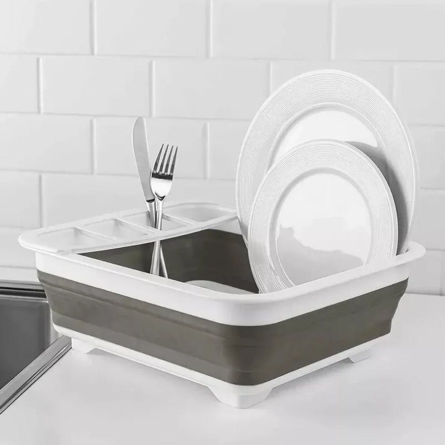 Kitchen Draining Rack Foldable Type Multi Functional Bowl Chopstick Drying Shelf
