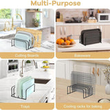 Home Kitchen Chopping Board Draining Rack Multifunction Storage Shelf Organizer - 45-Degree Angle