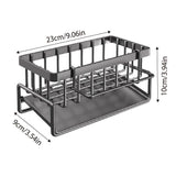 Kitchen Sink Caddy Storage Organizer Steel Sponge Soap Brush Holder Faucet Rack