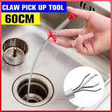 Flexible Spring Pick Up Tool Drain Cleaner Stick Snake Hair Remover