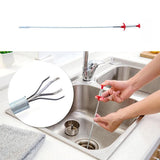 Flexible Spring Pick Up Tool Drain Cleaner Stick Snake Hair Remover - 45-Degree Angle