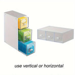 Storage Box 3Drawers DIY Desktop Plastic Transparent Coffee Sugar Jewelry Box