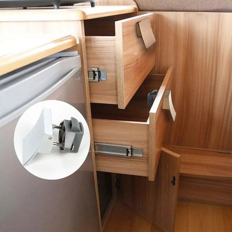 RV Caravan Yacht Cabinet Drawer Handle Locking Latch Accessory