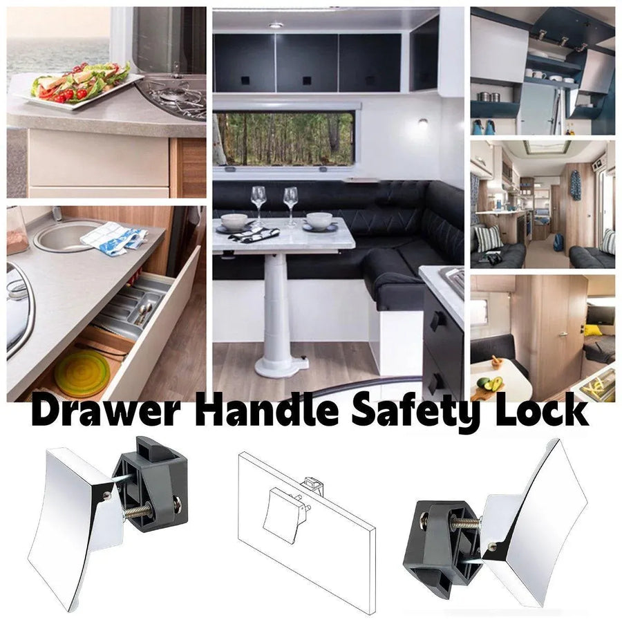 RV Caravan Yacht Cabinet Drawer Handle Locking Latch Accessory