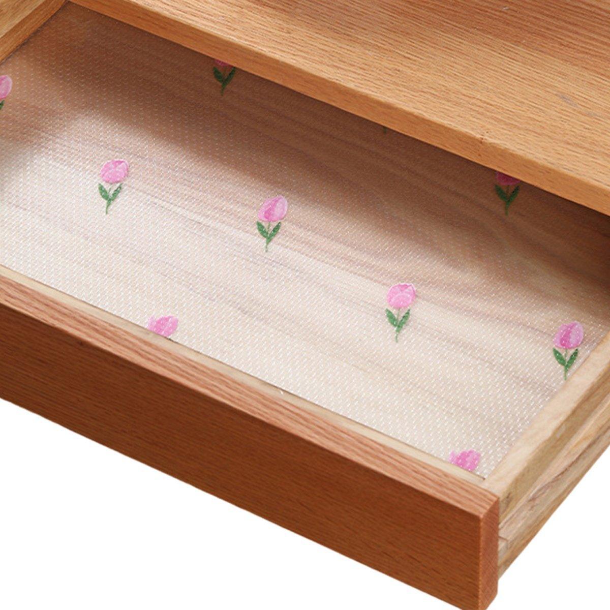 Household Drawer Liner Paper Wardrobe Dustproof Cabinet Mat Grease Proof Mat - Tulip