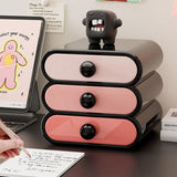 Drawer Cosmetic Organizer Desktop Storage Organizer for Makeup Desk Accessories - White