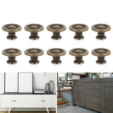 10/20/40Pcs Antique Brass Drawer Knobs Vintage Cabinet Handles Cupboard Pulls - 10PCS - 45-Degree Angle