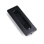Matte Black Flush Pull Handle for Sliding Door Cabinet Drawer Kitchen Furniture - 96MM