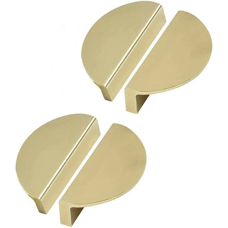 Door Pull With Screws Cupboard Handle Decor Home Semi Circle Cabinet Knob Diy - Copper