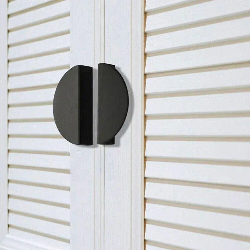 Door Pull With Screws Cupboard Handle Decor Home Semi Circle Cabinet Knob Diy - Copper