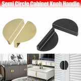 Door Pull With Screws Cupboard Handle Decor Home Semi Circle Cabinet Knob Diy - Copper