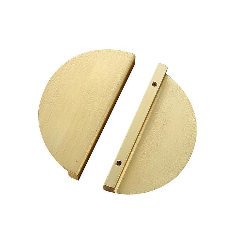 Door Pull With Screws Cupboard Handle Decor Home Semi Circle Cabinet Knob Diy - Copper