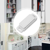 2/6/10/24/48Pcs White Magnetic Door Catch Cupboard Cabinet Wardrobe Drawer Latch - 2PCS - Side View