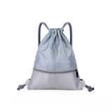 Backpack Sport Pack String Tote Gym Bag Cinch Sack School Drawstring Capacity - Grey