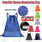 Backpack Sport Pack String Tote Gym Bag Cinch Sack School Drawstring Capacity - Orange