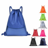 Backpack Sport Pack String Tote Gym Bag Cinch Sack School Drawstring Capacity - Orange