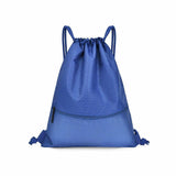 Backpack Sport Pack String Tote Gym Bag Cinch Sack School Drawstring Capacity - Orange - Close-Up Angle