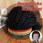 1-Piece Black Knitted Novelty Wig Hat