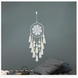 Handmade Dream Catcher Natural Macrame Hairball Art Wall Hanging Room Home Decor - Low Angle