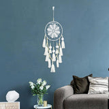 Handmade Dream Catcher Natural Macrame Hairball Art Wall Hanging Room Home Decor - 45-Degree Angle