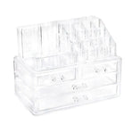 Holder Cosmetic Makeup Organiser 4 Drawer Storage Jewellery Box Clear Acrylic - Without Black Mesh Pad