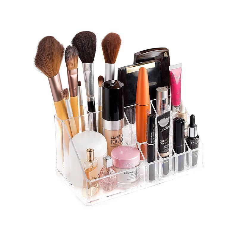 Holder Cosmetic Makeup Organiser 4 Drawer Storage Jewellery Box Clear Acrylic - Without Black Mesh Pad