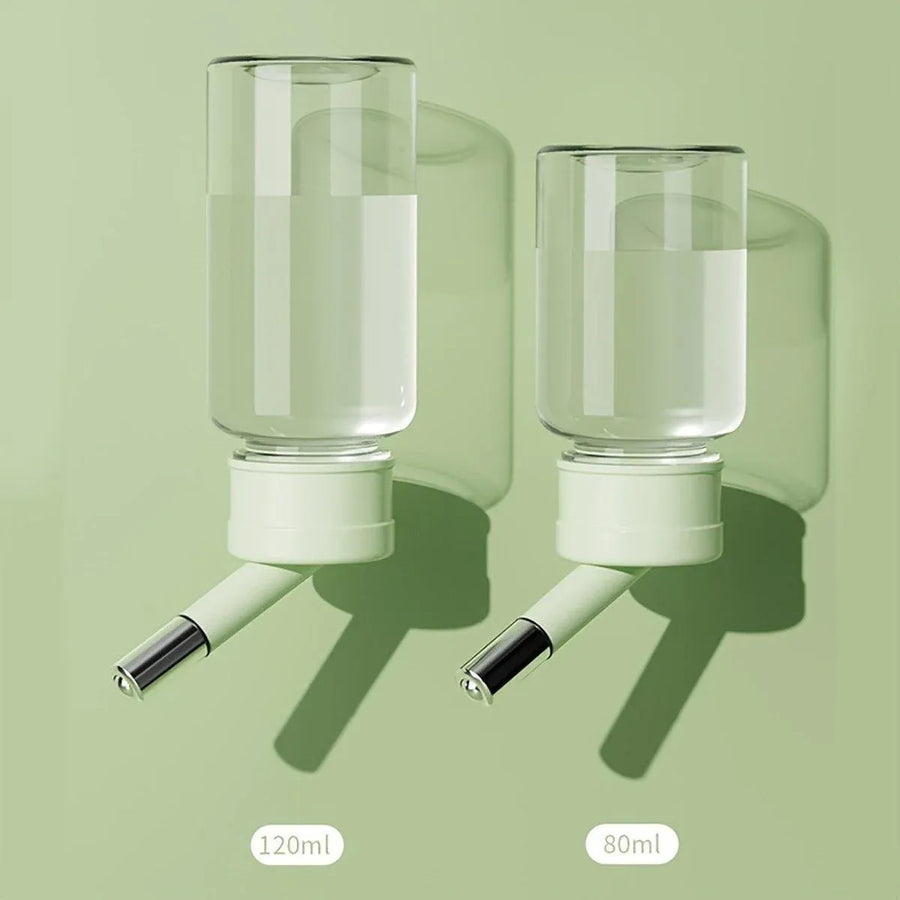 Pet Water Bottle for Hamster Guinea Pig Rabbit Vacuum Drinking Feeder Kettle - 120ml-Green